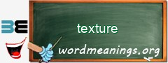 WordMeaning blackboard for texture